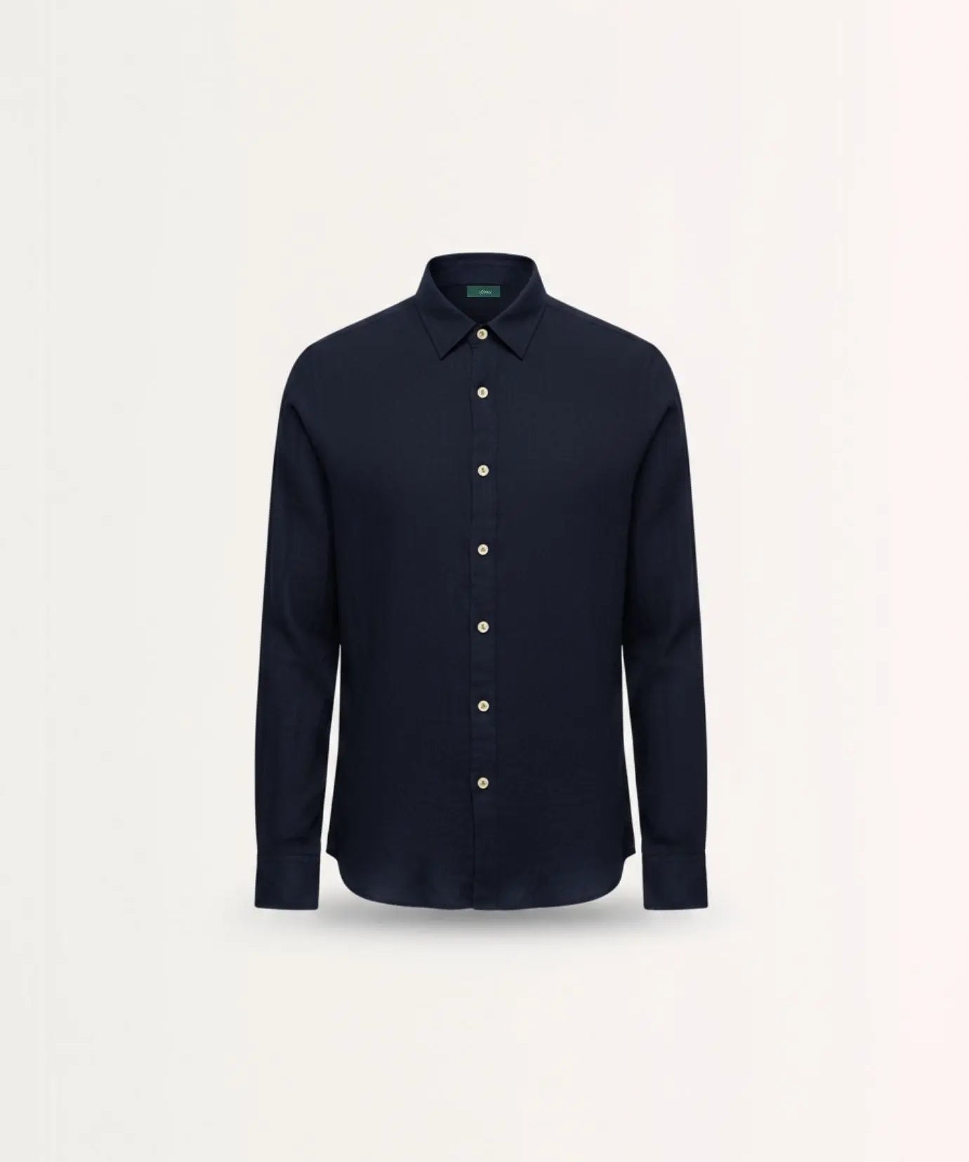 Front view of Navy Blue Old Money Retro Style Shirt
