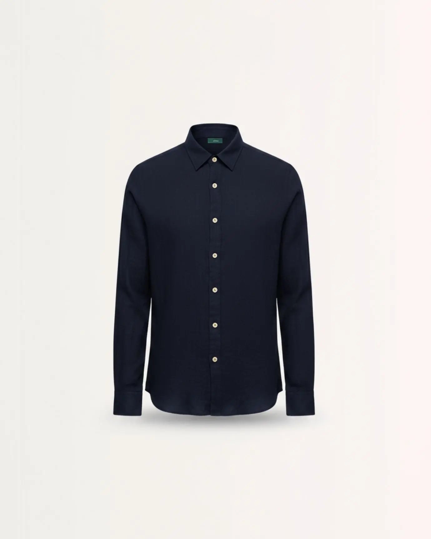 Front view of Navy Blue Old Money Retro Style Shirt