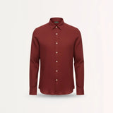 Front view of Orange Peach Red Old Money Retro Style Shirt
