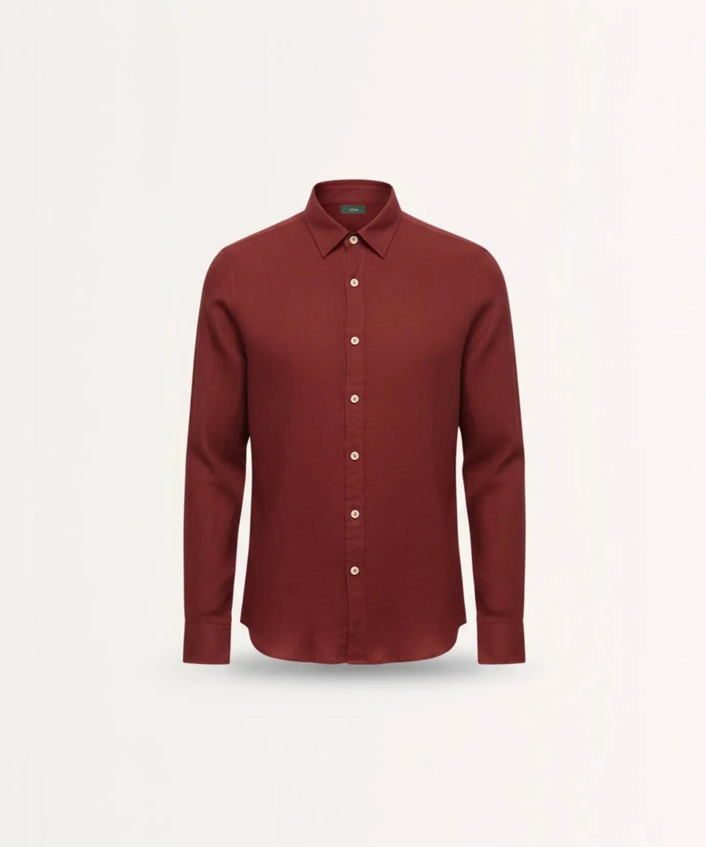 Front view of Orange Peach Red Old Money Retro Style Shirt