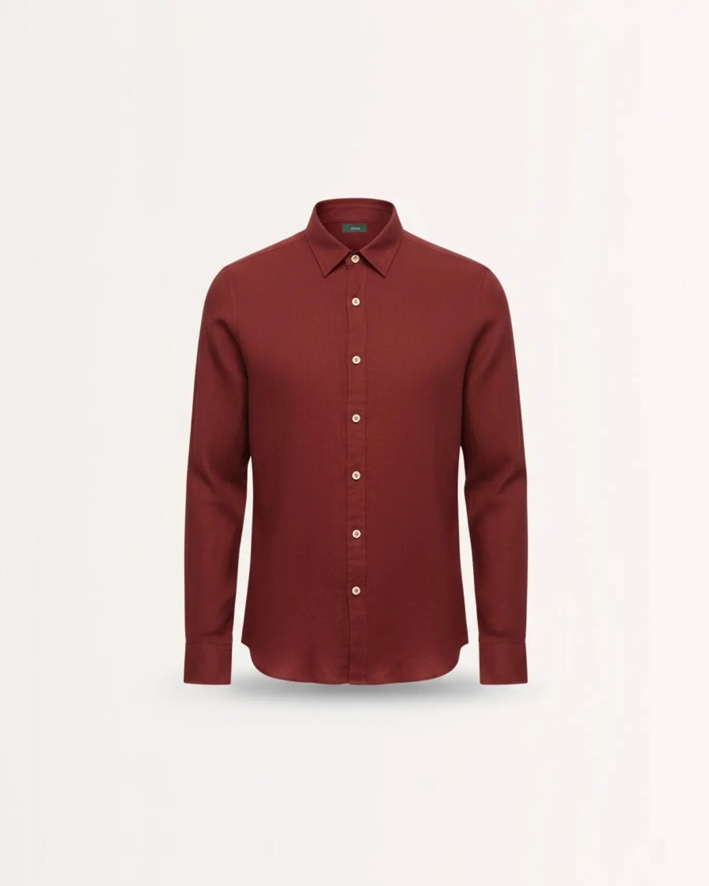 Front view of Orange Peach Red Old Money Retro Style Shirt