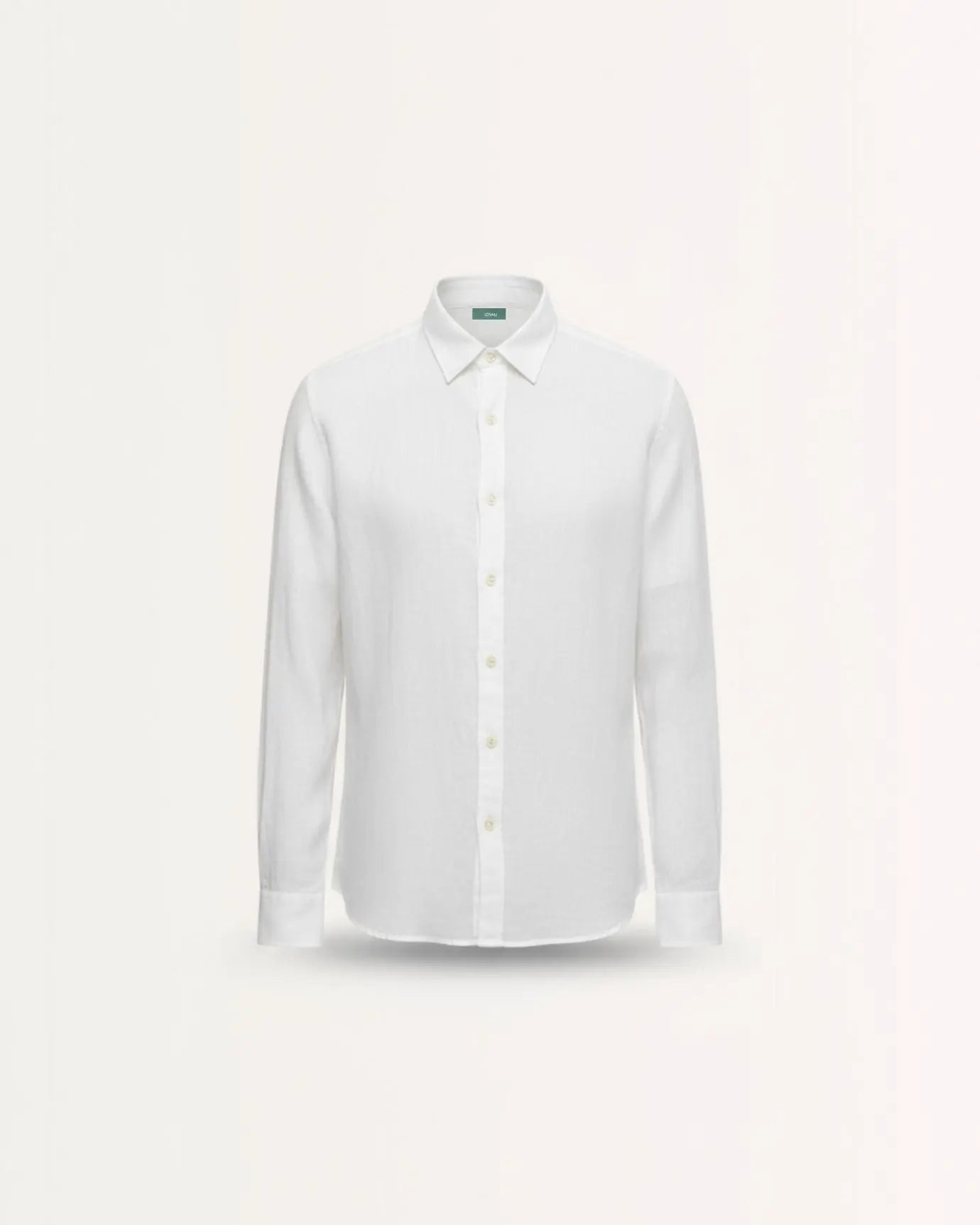 Front view of White Old Money Retro Style Shirt