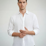 Old Money Retro Style Shirt shown in a lifestyle setting, cropped view
