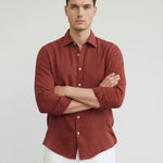 Old Money Retro Style Shirt shown in a lifestyle setting
