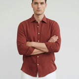 Old Money Retro Style Shirt shown in a lifestyle setting