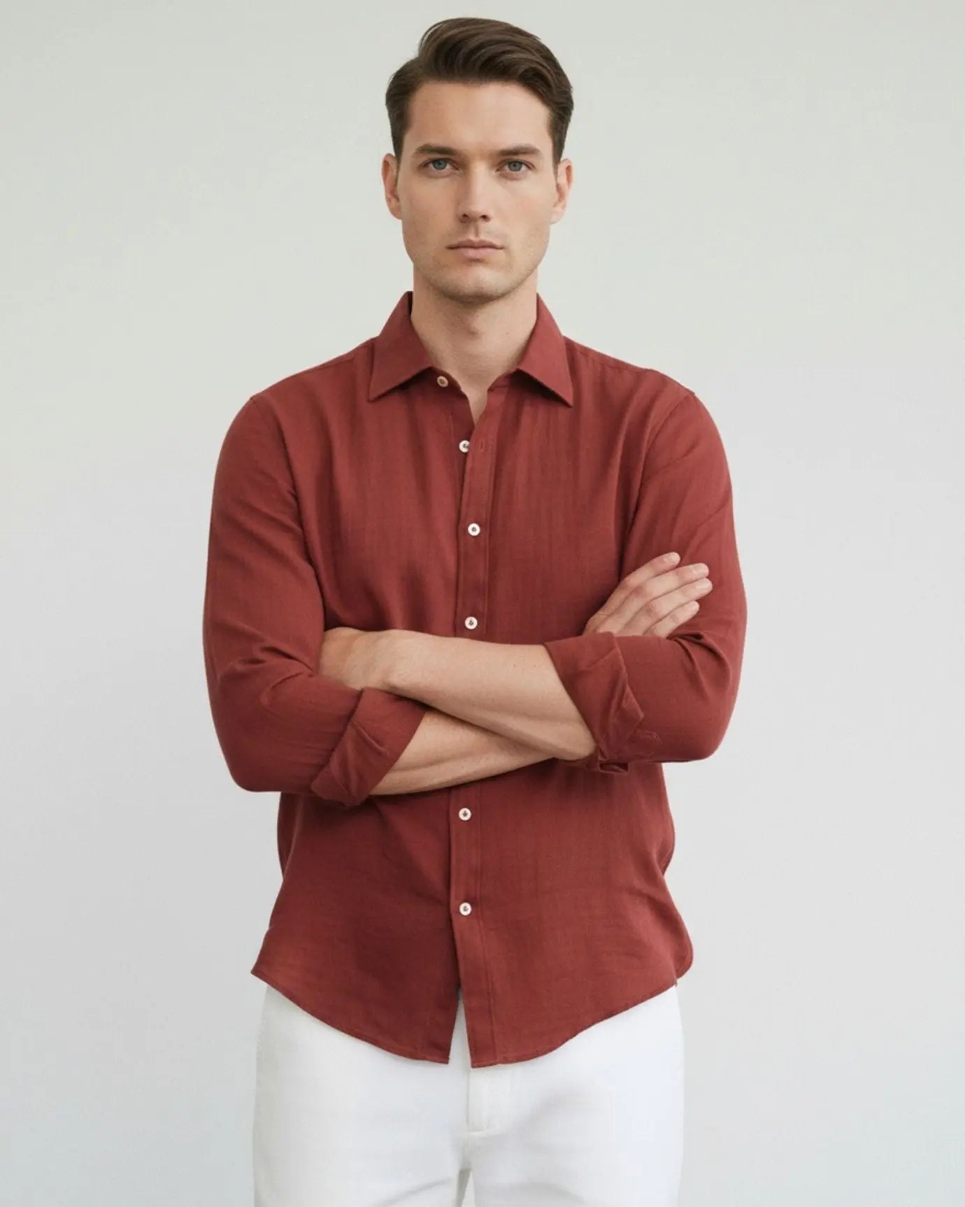 Old Money Retro Style Shirt shown in a lifestyle setting