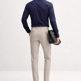 Back view of Old Money Stretch Button-up Shirt, close up