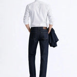 Back view of Old Money Stretch Button-up Shirt, full view