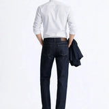 Back view of Old Money Stretch Button-up Shirt, full view