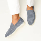 Old Money Suede Loafers shown in a lifestyle setting