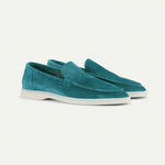 Side view of Old Money Suede Loafers, alternate view