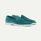 Side view of Old Money Suede Loafers, alternate view