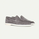 Side view of Old Money Suede Loafers, opposite side