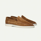 Side view of Old Money Suede Loafers