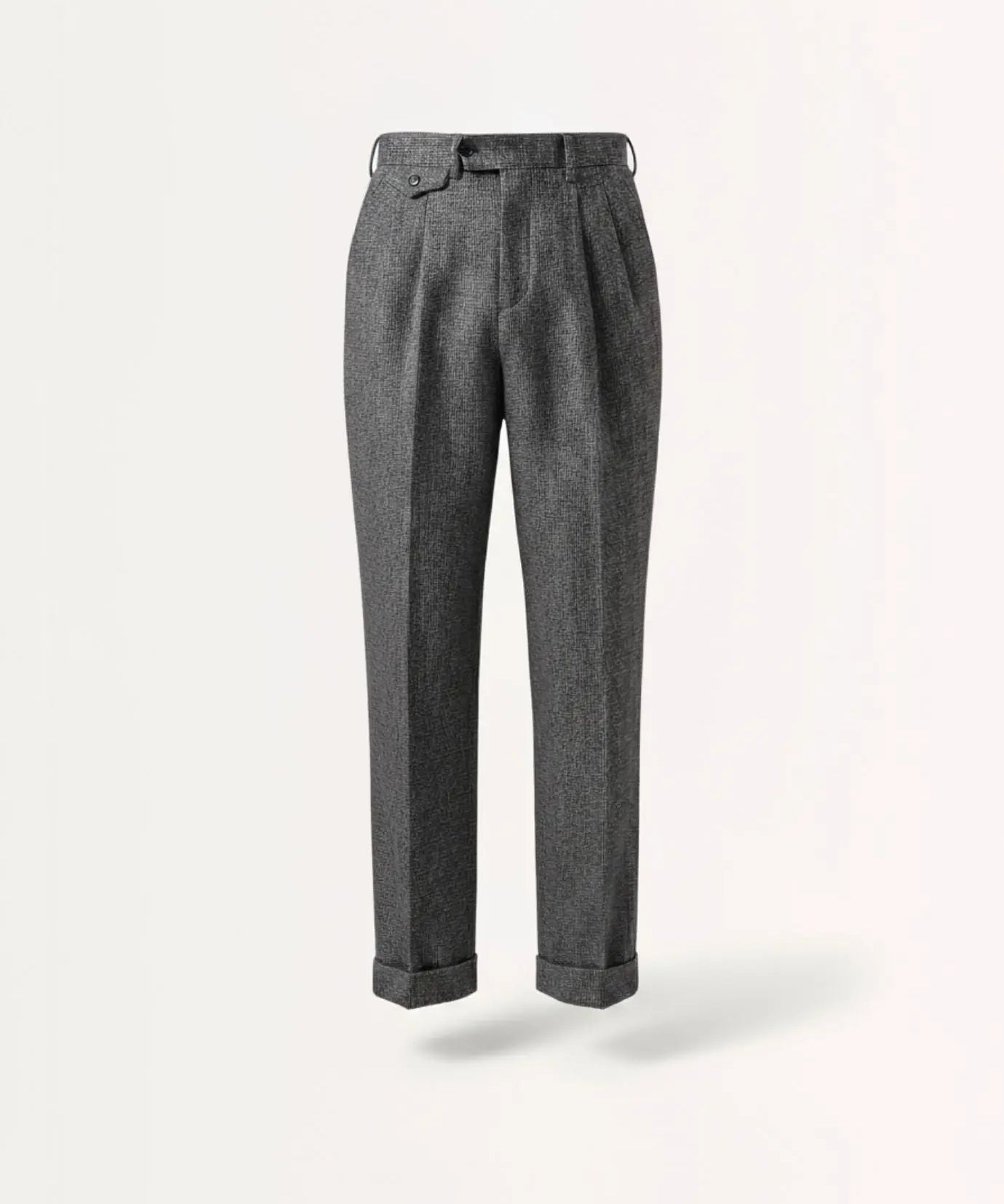 Front view of Grey Old Money Trousers Neapolitan Wool