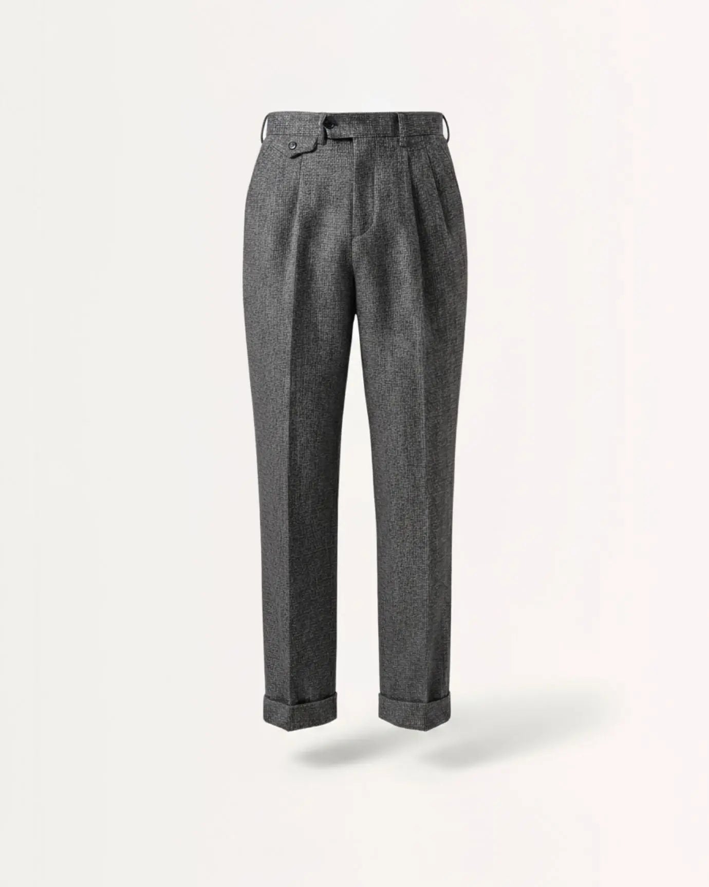 Front view of Grey Old Money Trousers Neapolitan Wool