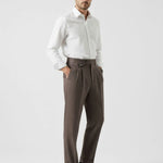 Old Money Trousers Neapolitan Wool shown in a lifestyle setting, alternate view