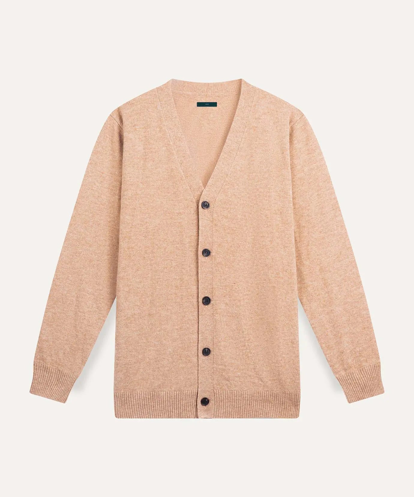 Front view of Yellow Camel Old Money Wool Cardigan Sweater