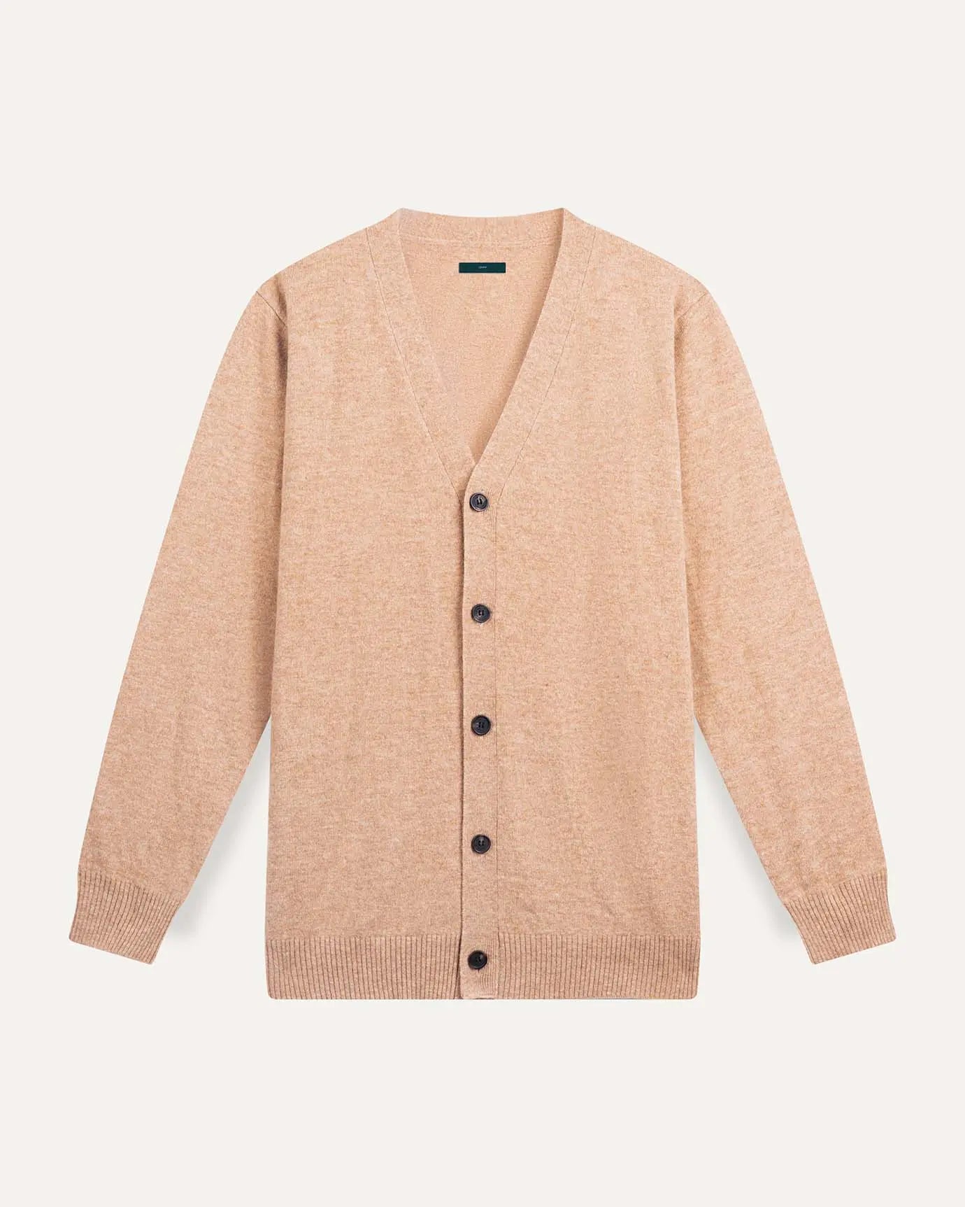 Front view of Yellow Camel Old Money Wool Cardigan Sweater
