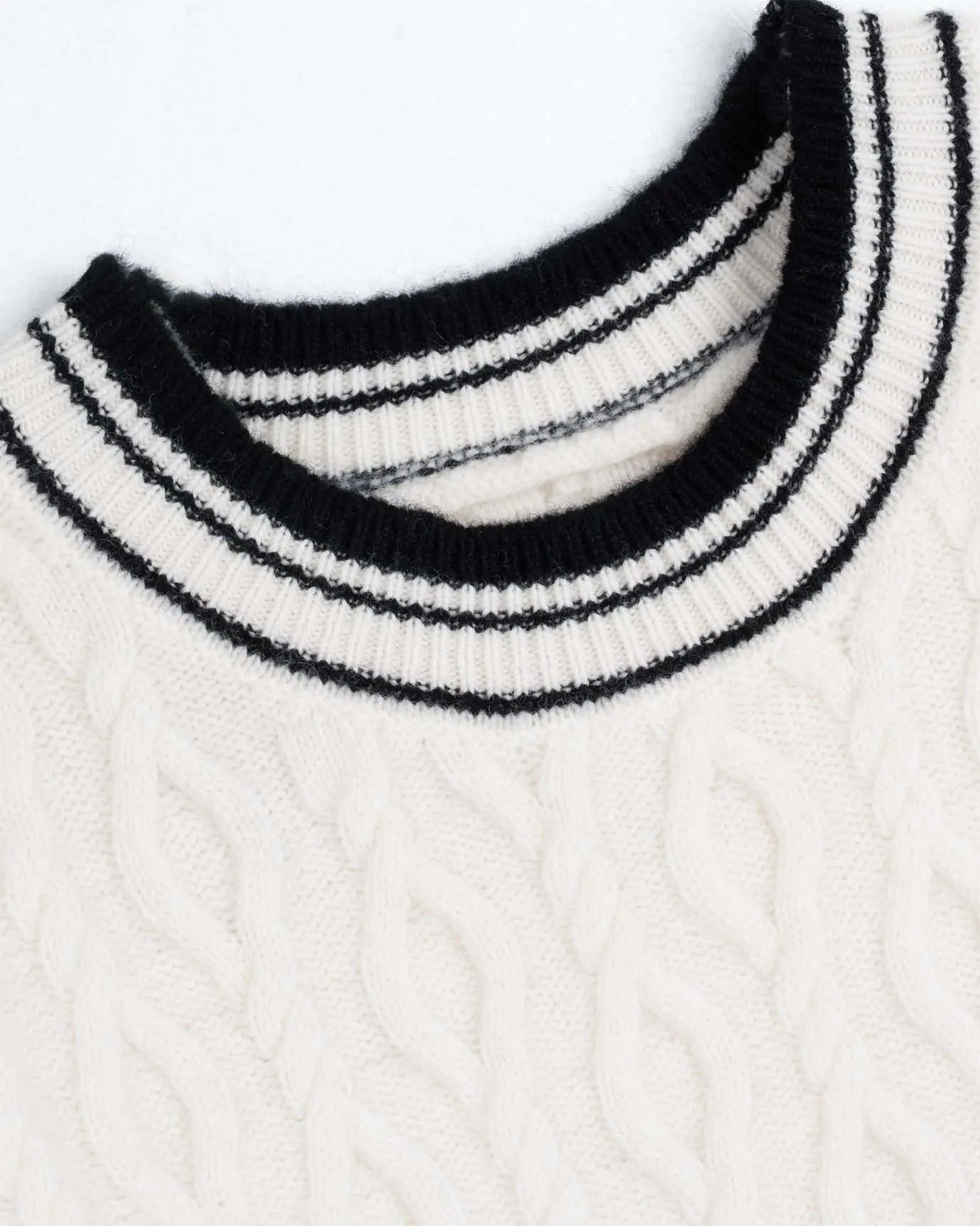 Close-up detail of Old Money Wool & Cashmere Sweater