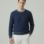 Old Money Wool & Cashmere Sweater shown in a lifestyle setting, full length view