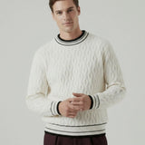 Old Money Wool & Cashmere Sweater shown in a lifestyle setting