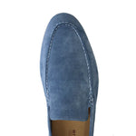 Close-up detail of Old Money Yacht Suède Loafers, fastening detail