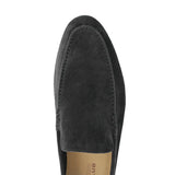 Close-up detail of Old Money Yacht Suède Loafers, hardware detail