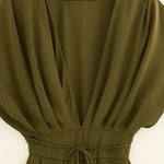 Close-up detail of Olive Reverie Dress