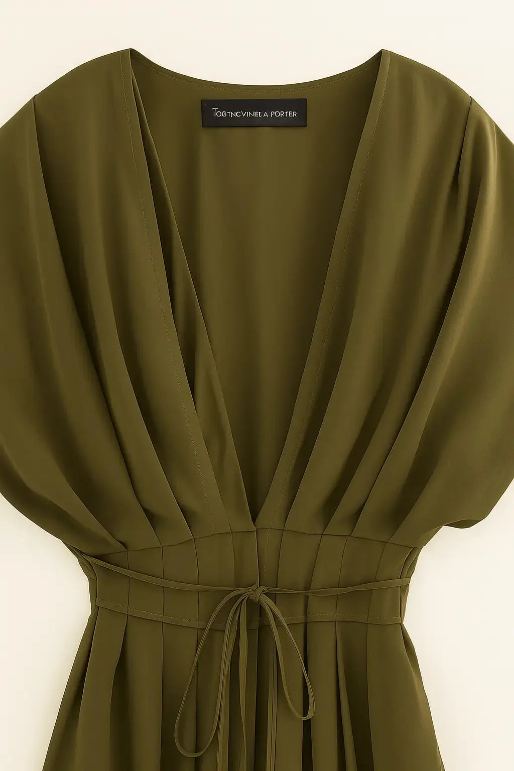 Close-up detail of Olive Reverie Dress