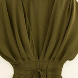 Close-up detail of Olive Reverie Dress