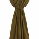 Front view of Olive Reverie Dress