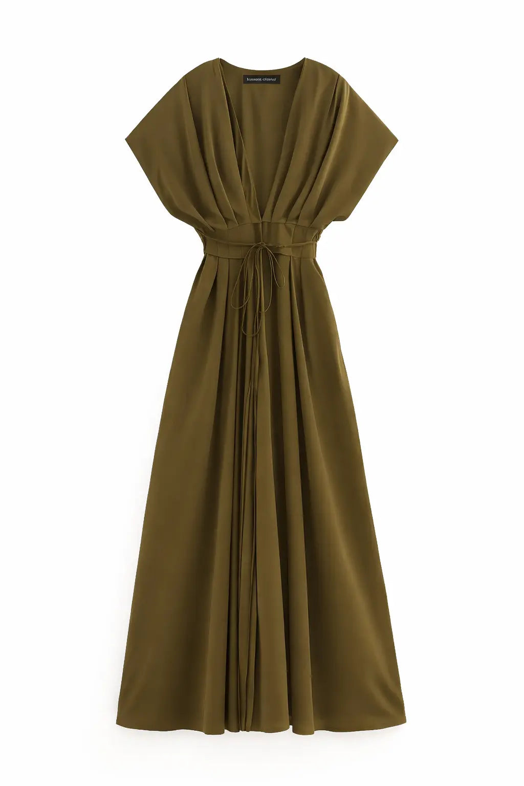 Front view of Olive Reverie Dress