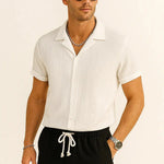 Front view of Palawan - Short-Sleeved Set, close up