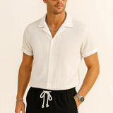 Front view of Palawan - Short-Sleeved Set, close up