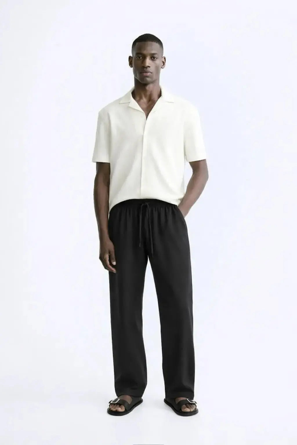 Palermo Pants shown in a lifestyle setting, full length view