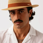 Panama Hat shown in a lifestyle setting, alternate view