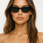 Retro Oval Sunglasses shown in a lifestyle setting, alternate view