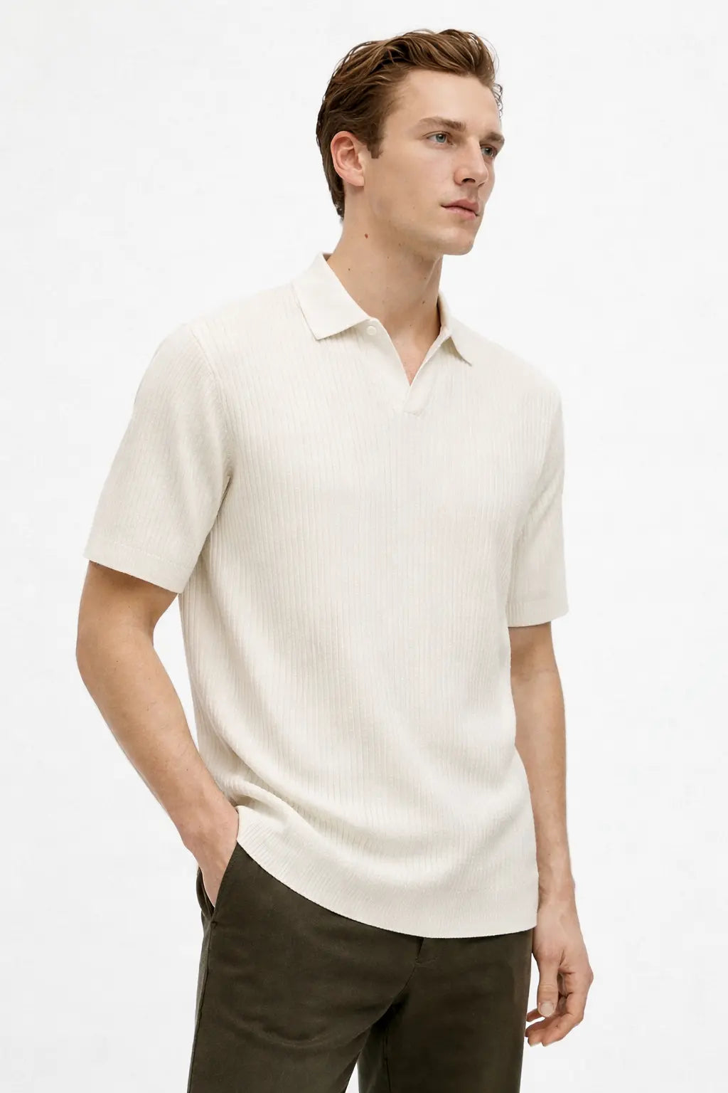 Front view of Ribb Polo, alternate angle