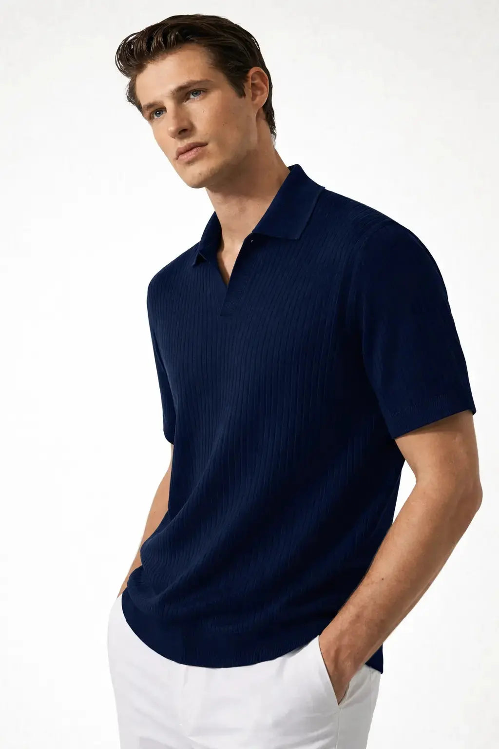 Front view of Ribb Polo, full view