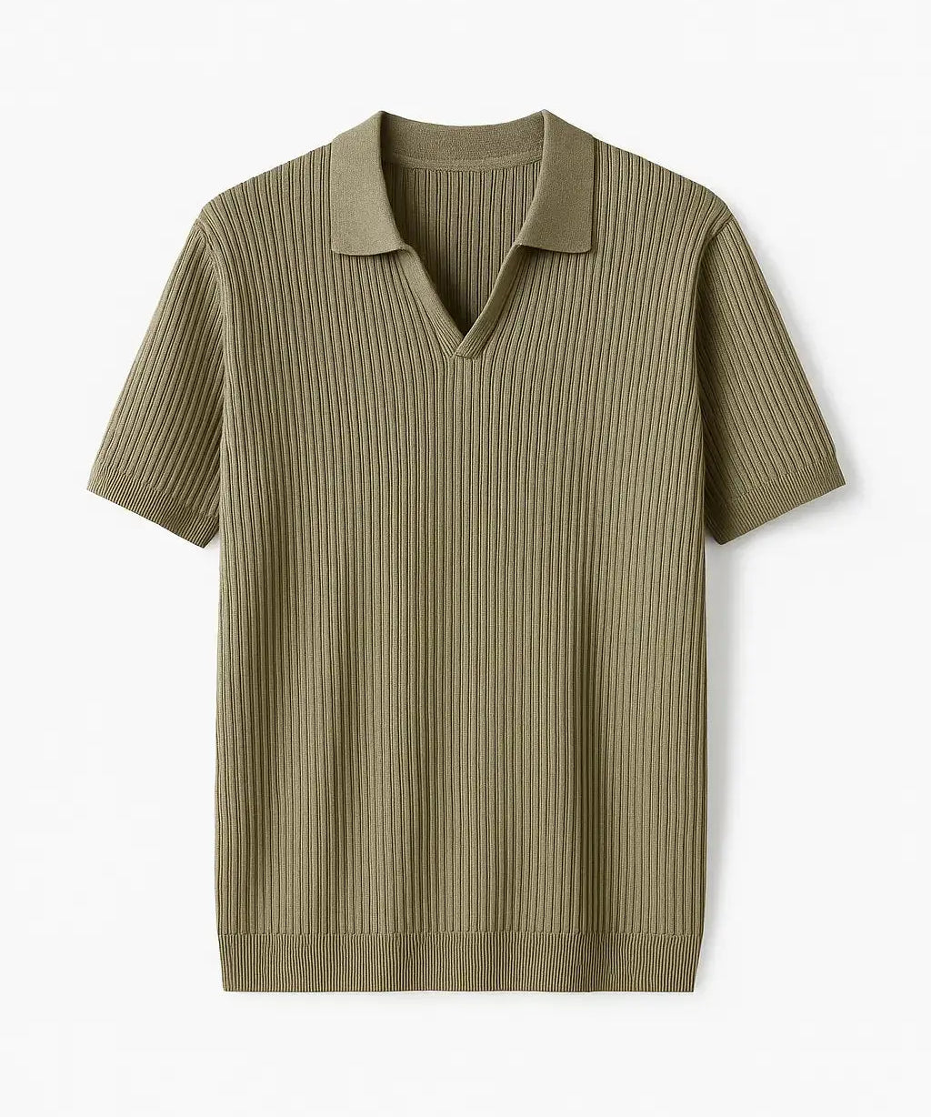 Front view of Green Ribb Polo