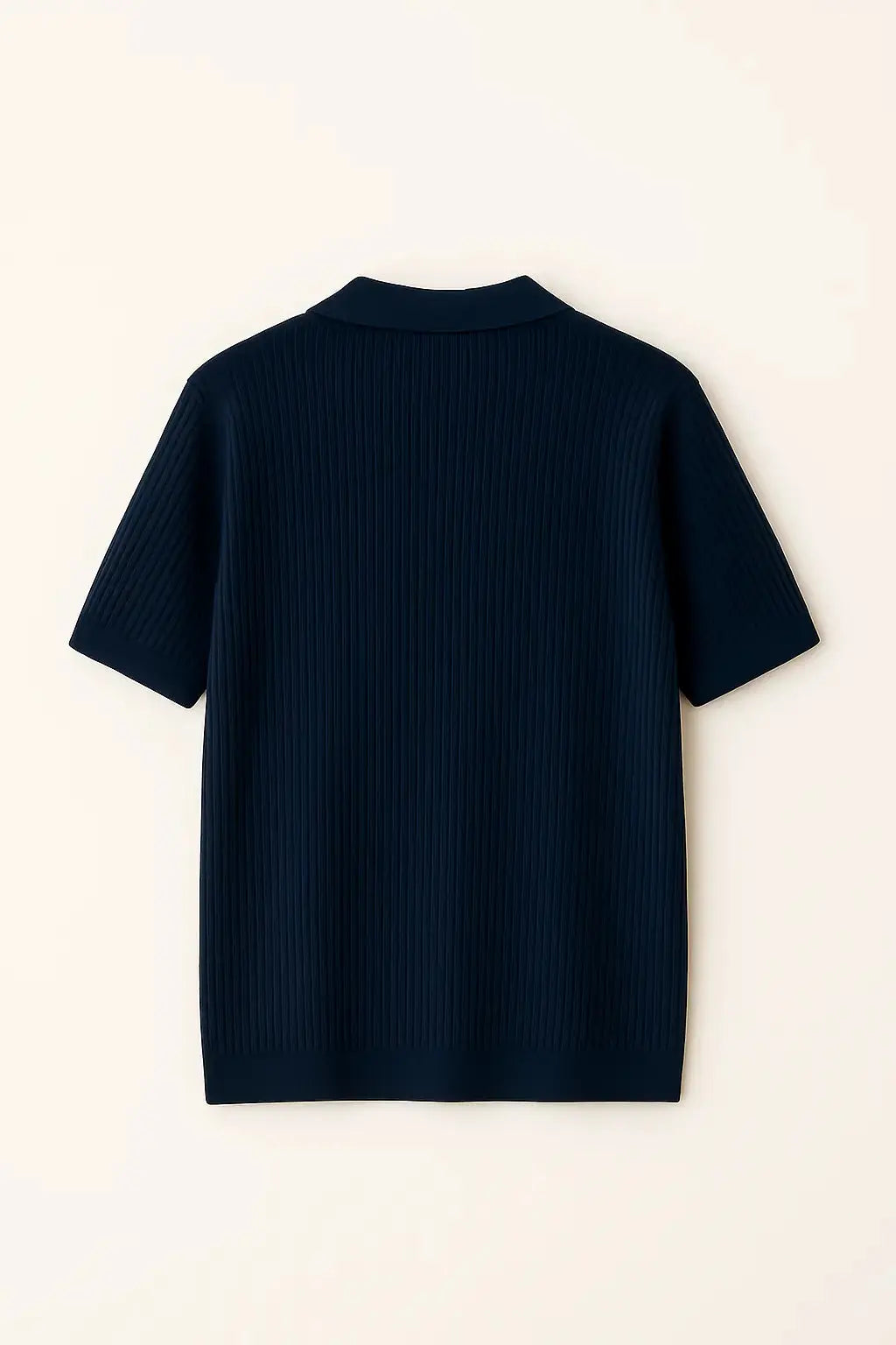 Ribb Polo shown in a lifestyle setting, full length view