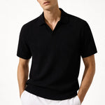 Ribb Polo shown in a lifestyle setting, side angle view