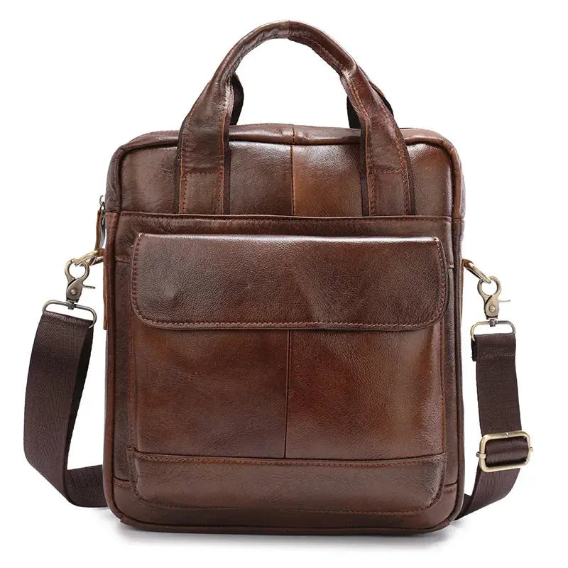 Front view of Brown Ryder Bag