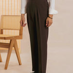 Close-up detail of Brown San Fransisco Italian Trousers