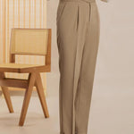 Close-up detail of San Fransisco Italian Trousers, fastening detail
