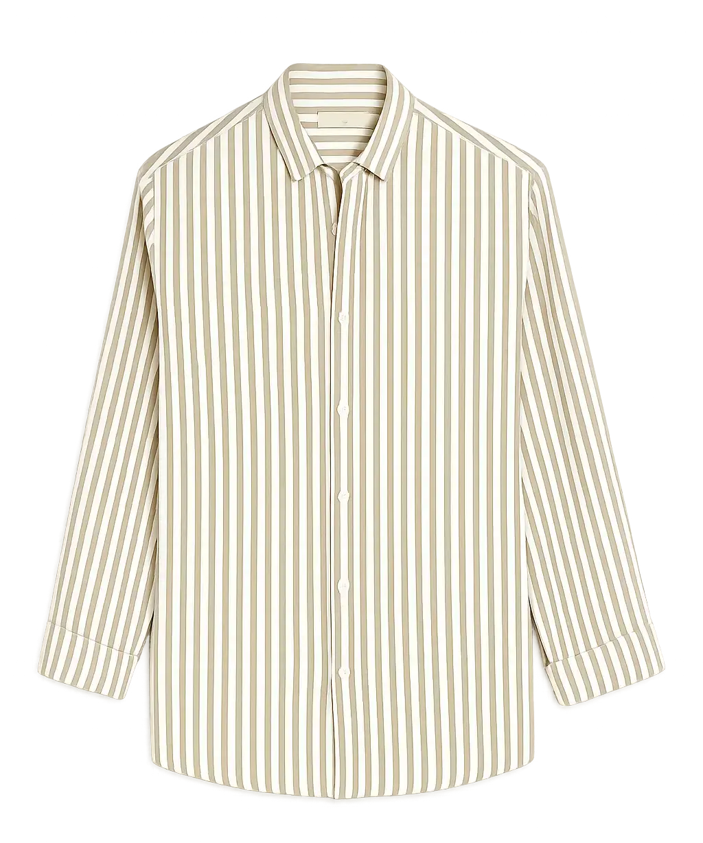 Front view of Beige Seastripe Shirt