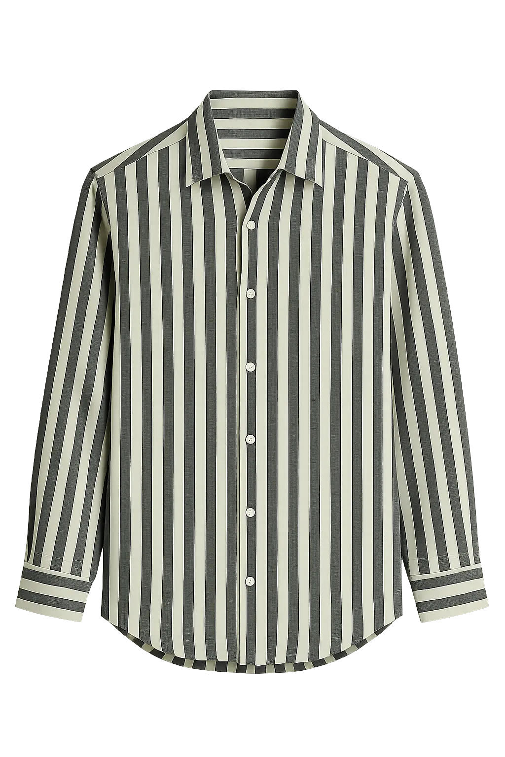 Grey Seastripe Shirt shown in a lifestyle setting