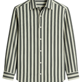 Grey Seastripe Shirt shown in a lifestyle setting