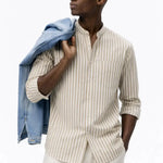 Seastripe Shirt shown in a lifestyle setting